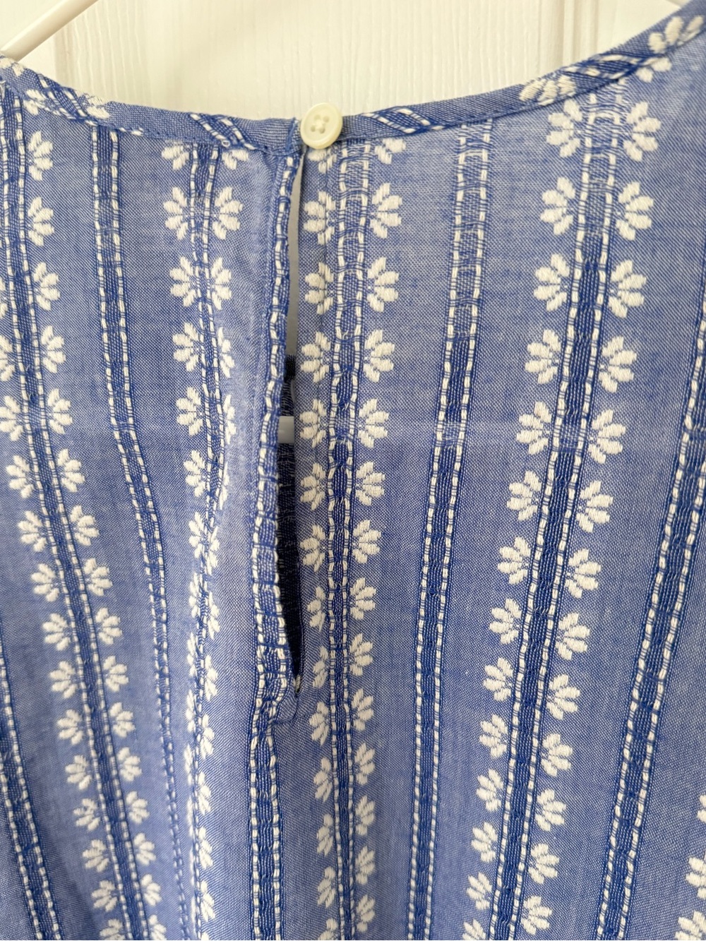 Loft Embroidered Flutter Sleeve Peplum Top - Picture 5 of 6